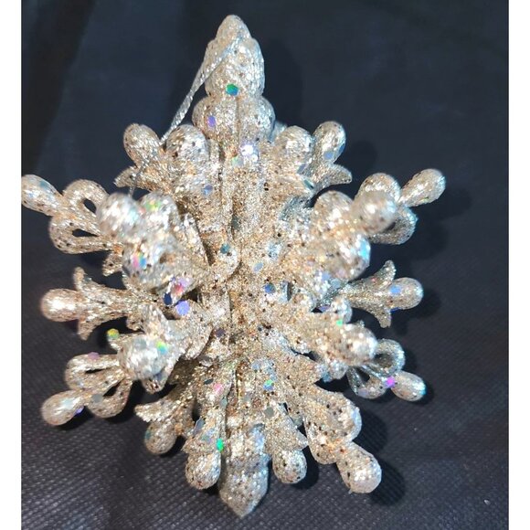 Vintage Pearlized Glass Crystal Christmas Ornaments Set - Picture 6 of 9